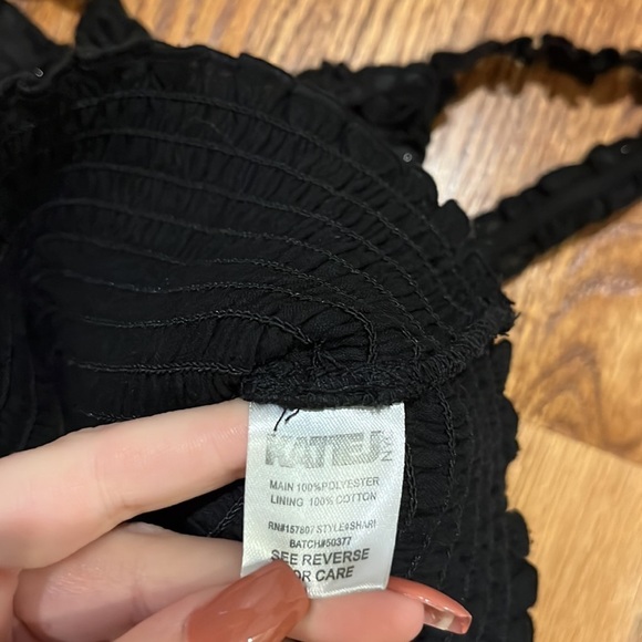 Katie J NYC Junior’s Black Sparkle Tank Size XS - Picture 4 of 5